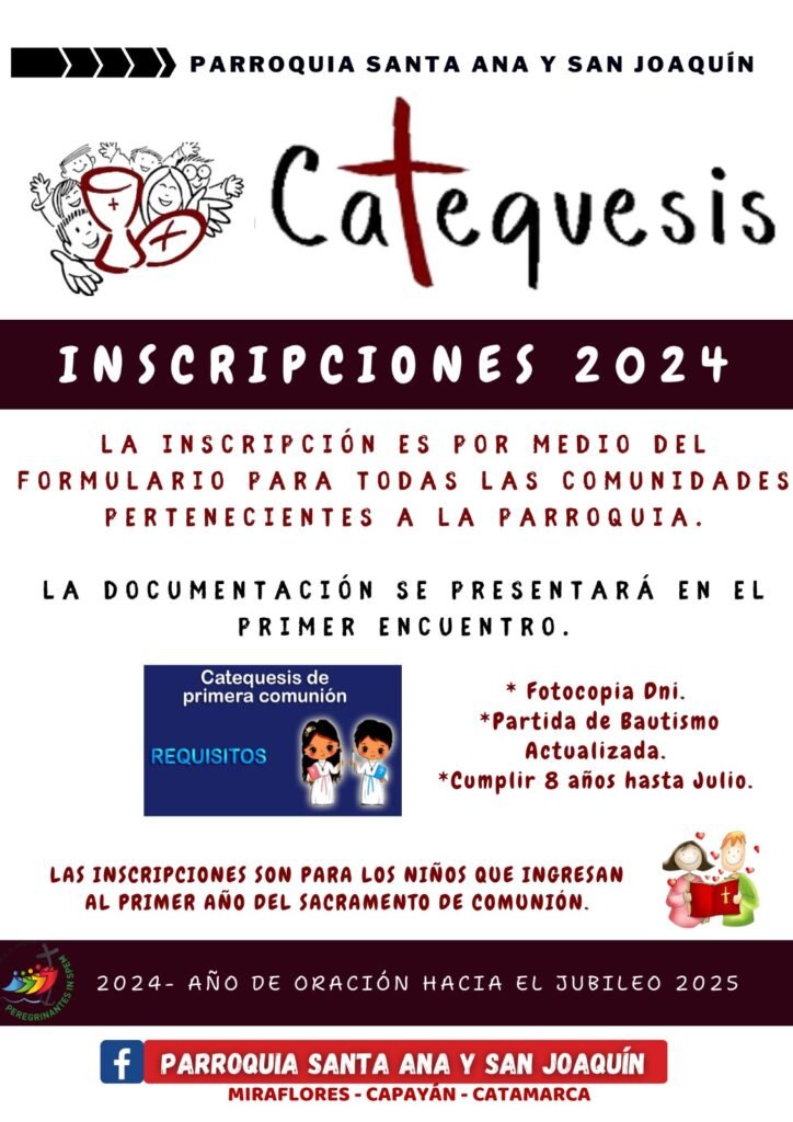 La parroquia Santa Ana y San Joaquín informa