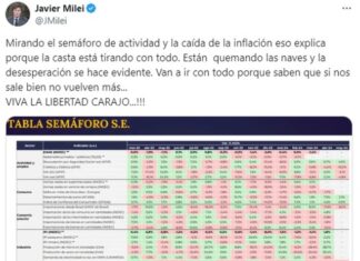 Milei: «La caída de la inflación explica por qué la casta está tirando con todo»