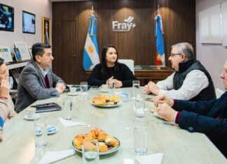 Raúl se reunió con la intendenta Alejandra Benavidez para analizar obra en Fray Mamerto Esquiú